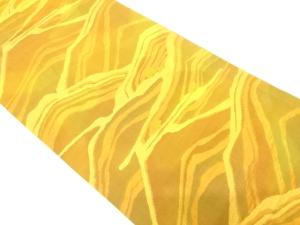 山並模様織り出し　名古屋帯